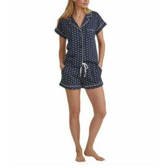 Tommy Hilfiger Other - Tommy Hilfiger Womens Large Navy Flag Pajama Set